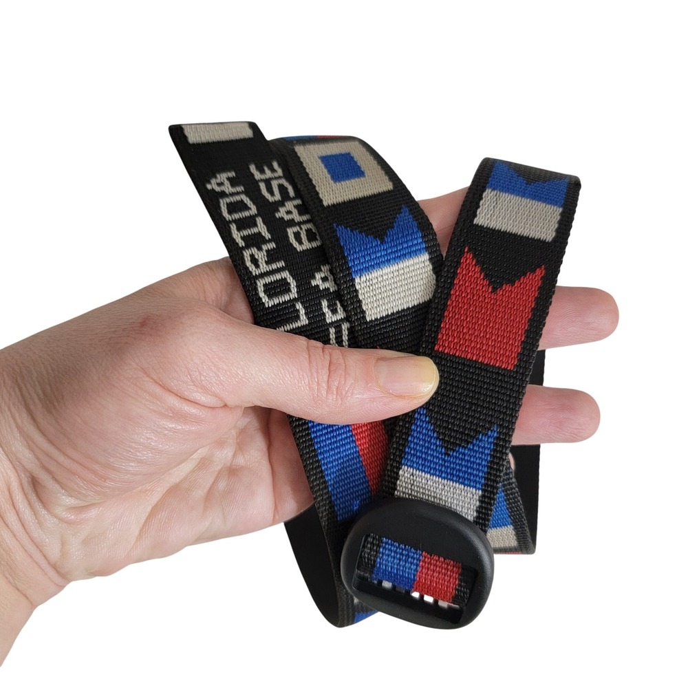 Bison Designs Elliptagon Buckle Florida Sea Base Nautical Signal Flag Web Belt S